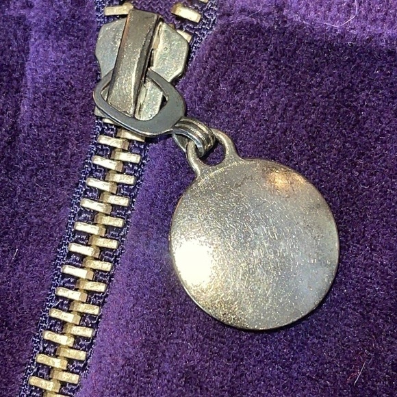 Style & Co. Royal Purple Full Zip Velour Sweat Jacket Sz. MP - Picture 12 of 15